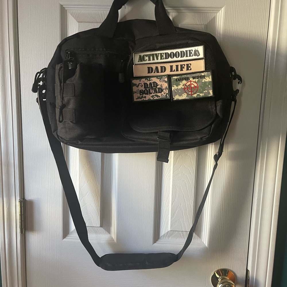 Black Tactical Diaper Bag